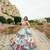 Pastel Blue Printed Lehenga with Colorful Animal Motifs and Elegant Mirror Work