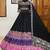 Vibrant Black & Purple Georgette Lehenga with Intricate Kutchi Gamthi Embroidery and Mirror Work