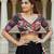 Vibrant Black & Purple Georgette Lehenga with Intricate Kutchi Gamthi Embroidery and Mirror Work