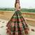 Elegant Olive Green Mirror Work Navratri Lehenga Set