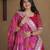 Regal Maroon Bandhani Lehenga with Golden Zari Border and Dupatta