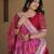 Regal Maroon Bandhani Lehenga with Golden Zari Border and Dupatta