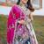 Elegant Multicolor Digital Print Lehenga with Mirror Work and Vibrant Pink Dupatta