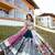 Elegant Multicolor Digital Print Lehenga with Mirror Work and Vibrant Pink Dupatta