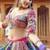 Multicolor Patchwork Lehenga with Intricate Embroidery and Vibrant Printed Dupatta