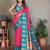 Pink silk blend silver golden zari weaving banarasi saree with paisley zari border