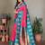 Pink silk blend silver golden zari weaving banarasi saree with paisley zari border