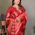 Light pink silk blend silver golden zari weaving banarasi saree with paisley zari border