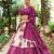 Magenta Tussar Silk Bandhej Print Lehenga Set with Gotta Patti Dupatta