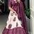 Magenta Tussar Silk Bandhej Print Lehenga Set with Gotta Patti Dupatta