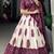 Magenta Tussar Silk Bandhej Print Lehenga Set with Gotta Patti Dupatta
