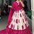Pink Tussar Silk Bandhej Print Lehenga Set with Gotta Patti Dupatta