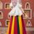 Colorful Traditional Bandhani Lehenga with Embroidered White Peplum Jacket
