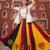 Colorful Traditional Bandhani Lehenga with Embroidered White Peplum Jacket