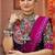 Embroidered Magenta and Navy Blue Mirror Work Chaniya Choli for Navratri