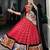 Traditional Red Cotton Lehenga with Mirror & Embroidery Work