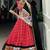 Traditional Red Cotton Lehenga with Mirror & Embroidery Work