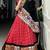 Traditional Red Cotton Lehenga with Mirror & Embroidery Work