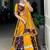 Vibrant Mustard & Maroon Printed Mirror Work Lehenga Set