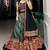 multi colour Bandhani Lehenga with Intricate Embroidered Border and Black Dupatta