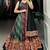 multi colour Bandhani Lehenga with Intricate Embroidered Border and Black Dupatta