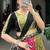 Multicolor Floral Printed Lehenga with Elegant Black and Gold Border
