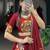 Rich Maroon Lehenga with Intricate Ikat and Embroidered Mirror Work