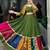 Olive Green Lehenga with Multi-Color Patchwork and Embroidered Jacket Set