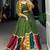 Olive Green Lehenga with Multi-Color Patchwork and Embroidered Jacket Set