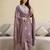 Peach Cambric Cotton Embroidery Kurta Pant with Dupatta Set