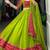 Parrot Green  Lehenga with Pink & Gold Traditional Block Print and Matching Dupatta