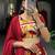 Elegant Red and Yellow Traditional Indian Lehenga Choli with Animal Motifs