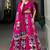 Elegant Pink and Royal Blue Traditional Indian Lehenga Choli with Animal Motifs