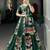 Elegant Green Traditional Indian Lehenga Choli with Animal Motifs