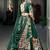 Elegant Green Traditional Indian Lehenga Choli with Animal Motifs