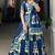 Elegant Royal blue Traditional Indian Lehenga Choli with Animal Motifs