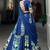 Elegant Royal blue Traditional Indian Lehenga Choli with Animal Motifs