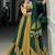 Elegant Green & Mustard Printed Cotton Lehenga Set with Cowrie Tassels