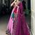 Pink Tussar Silk Lehenga with Colorful Gamthi Embroidered Blouse and Printed Dupatta