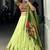 Lime Green Traditional Lehenga Set with Multicolor Gamthi Blouse & Printed Dupatta