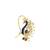Gold plated peacock design clip on nosepin