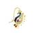 Gold plated peacock design clip on nosepin