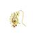 Gold plated peacock design clip on nosepin