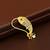 Gold plated fish design studded clip on nosepin