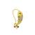 Gold plated fish design studded clip on nosepin