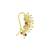 Gold plated stone studded clip on nosepin