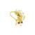 Gold plated stone studded clip on nosepin