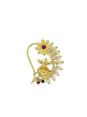 Gold plated traditional clip on nosepin 2