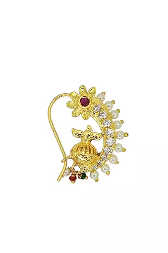 Gold plated traditional clip on nosepin