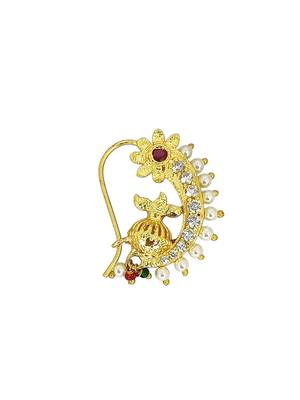 Gold plated traditional clip on nosepin 3